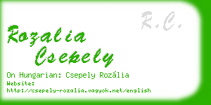 rozalia csepely business card